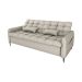 Sofá-Cama Casal 3 Lugares Pillar Linho Cinza Claro