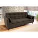 Sofá-Cama Casal 3 Lugares Sofia Suede Marrom