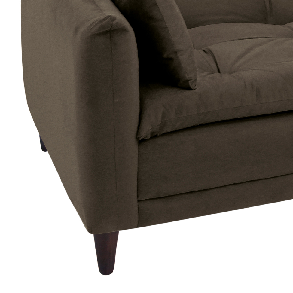 Sofá-Cama Casal 3 Lugares Sofia Suede Marrom