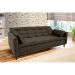 Sofá-Cama Casal 3 Lugares Sofia Suede Marrom