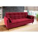 Sofá-Cama Casal 3 Lugares Sofia Suede Vermelho