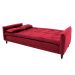 Sofá-Cama Casal 3 Lugares Sofia Suede Vermelho