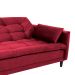 Sofá-Cama Casal 3 Lugares Sofia Suede Vermelho