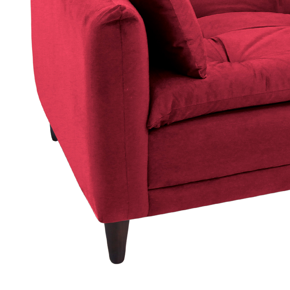 Sofá-Cama Casal 3 Lugares Sofia Suede Vermelho