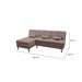Sofá-Cama Casal 3 Lugares com Chaise Nice Suede Capuccino