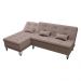 Sofá-Cama Casal 3 Lugares com Chaise Nice Suede Capuccino