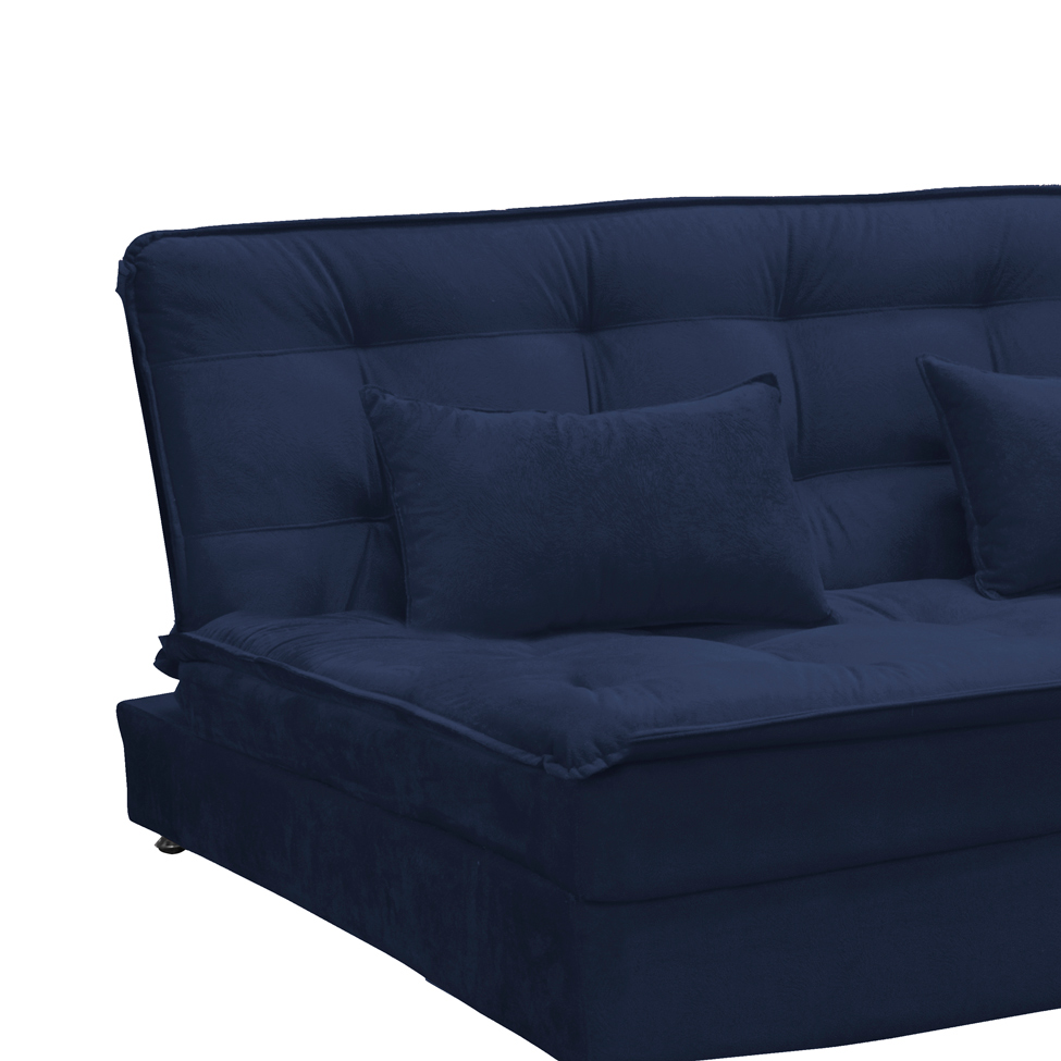 Sofá-Cama Casal Penélope Veludo Azul