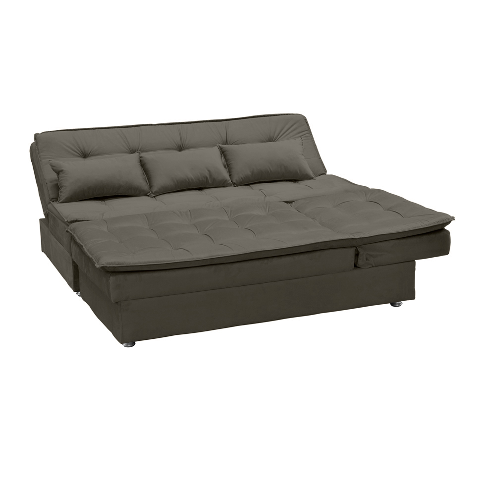 Sofá-Cama Casal Penélope Veludo Marrom