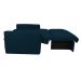 Sofá-Cama Casal com Baú 2 Lugares Zaia Suede Azul