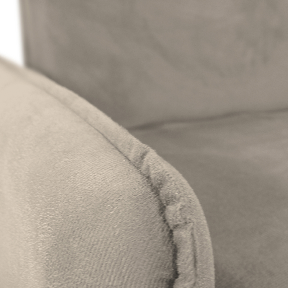 Sofá-Cama Casal com Baú 2 Lugares Zaia Suede Bege