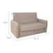 Sofá-Cama Casal com Baú 2 Lugares Zaia Suede Bege