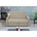 Sofá-Cama Casal com Baú 2 Lugares Zaia Suede Bege