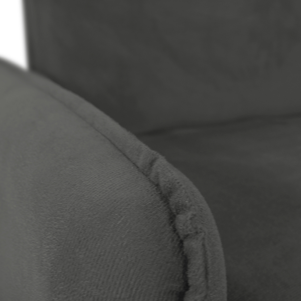 Sofá-Cama Casal com Baú 2 Lugares Zaia Suede Cinza