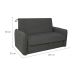 Sofá-Cama Casal com Baú 2 Lugares Zaia Suede Cinza