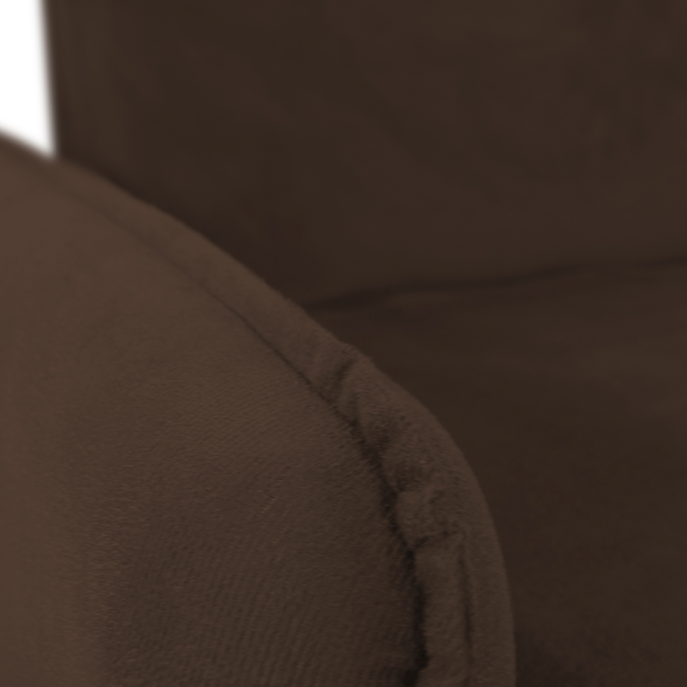 Sofá-Cama Casal com Baú 2 Lugares Zaia Suede Marrom