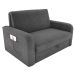 Sofá-Cama Daiane Veludo Light Cinza