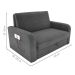 Sofá-Cama Daiane Veludo Light Cinza
