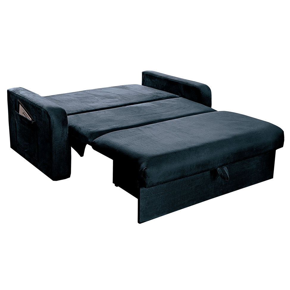 Sofá-Cama Daiane Veludo Light Petróleo