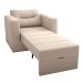 Sofá-Cama Solteiro Marisol Suede Bege
