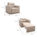Sofá-Cama Solteiro Marisol Suede Bege