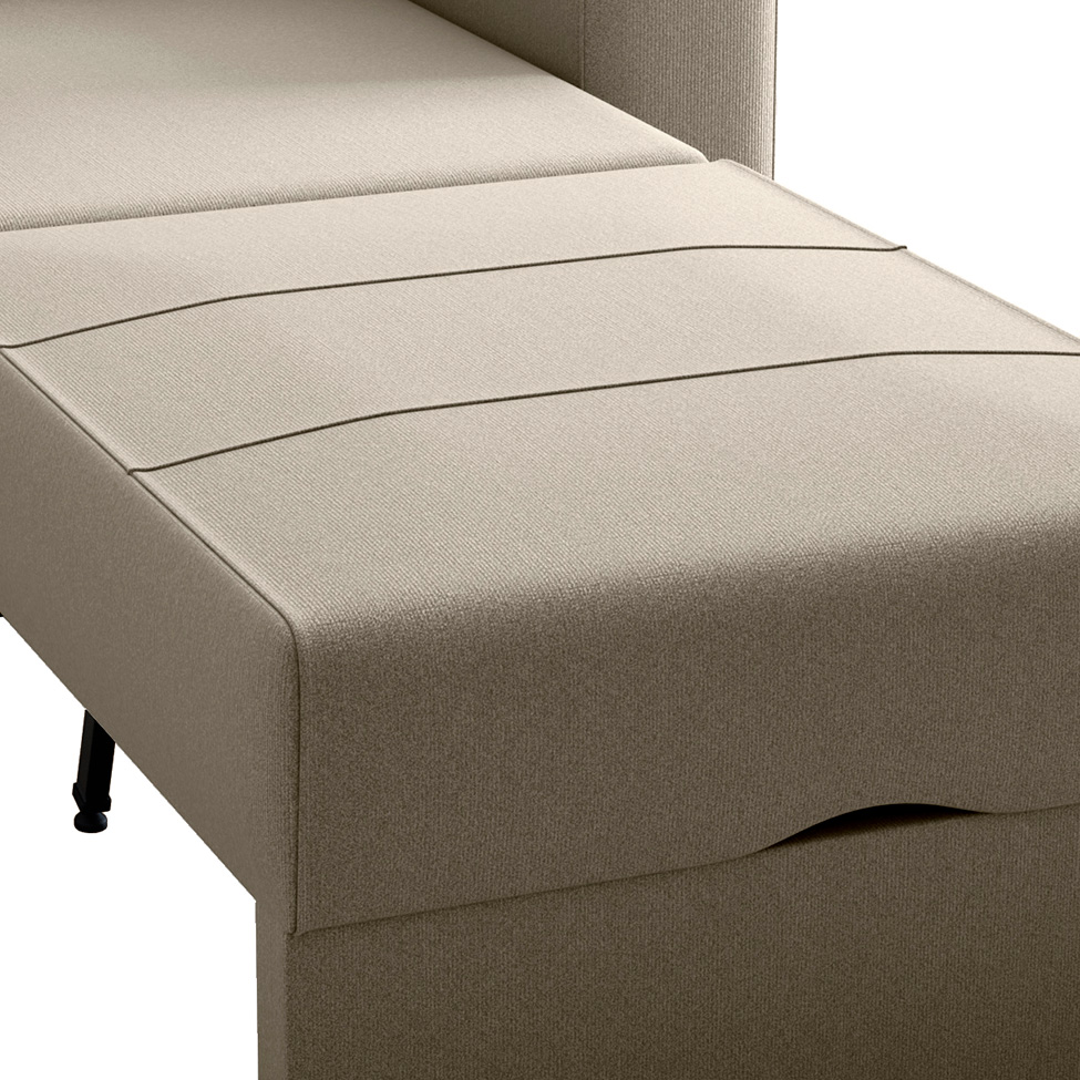 Sofá-Cama Solteiro Marisol Suede Capuccino