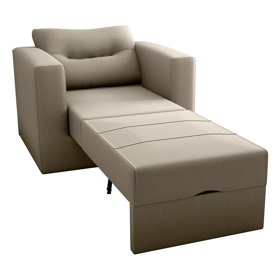 Sofá-Cama Solteiro Marisol Suede Capuccino