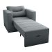 Sofá-Cama Solteiro Marisol Suede Cinza