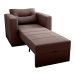 Sofá-Cama Solteiro Marisol Suede Marrom