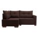 Sofá de Canto 4 Lugares Leme Suede Marrom