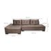 Sofá de Canto 5 Lugares com Chaise Esquerdo Guarapari Suede Café
