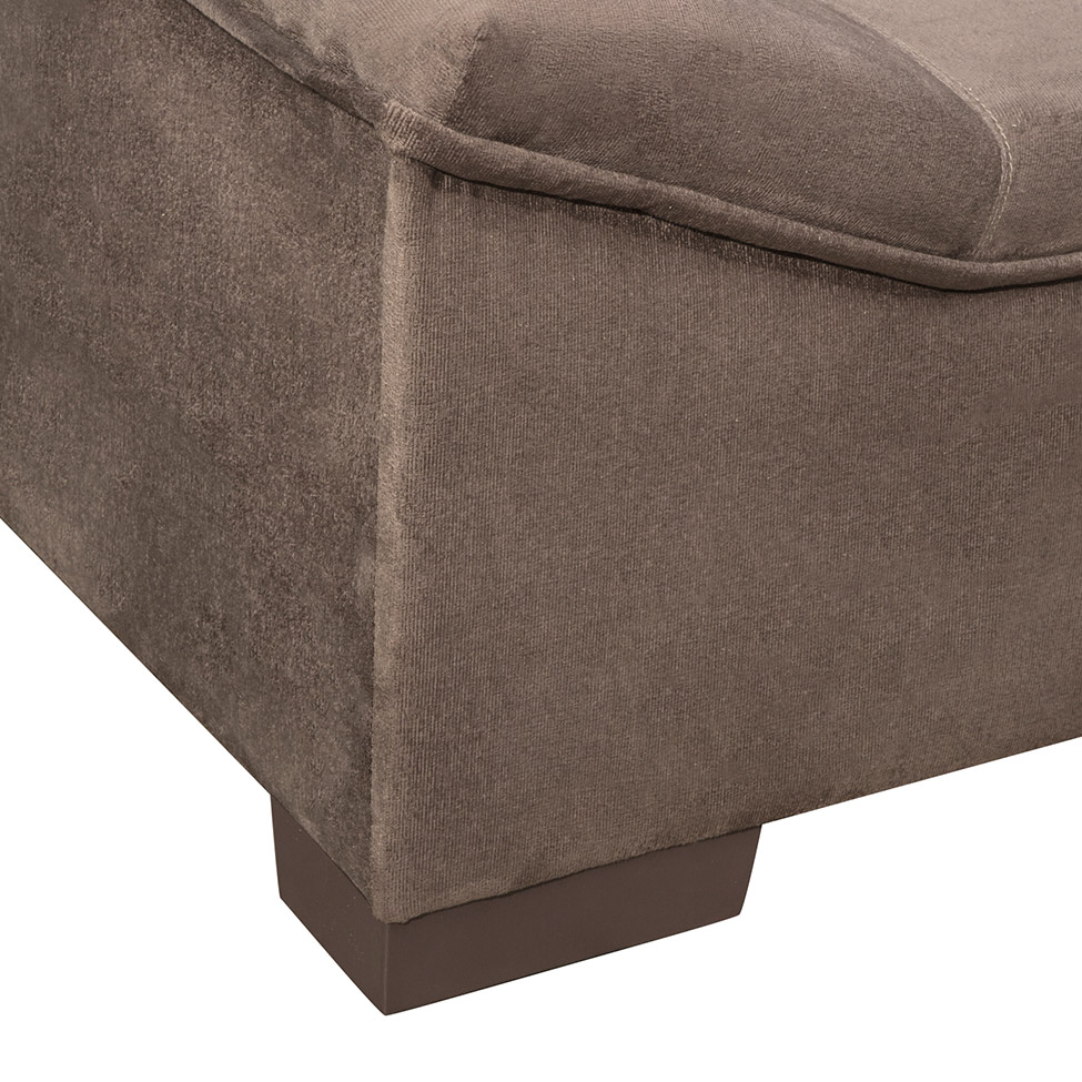 Sofá de Canto 5 Lugares com Chaise Esquerdo Guarapari Suede Café