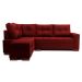 Sofá de Canto 6 Lugares Gávea Suede Vermelho