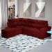 Sofá de Canto 6 Lugares Gávea Suede Vermelho