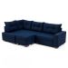 Sofá de Canto 7 Lugares Glória Suede Azul
