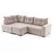 Sofá de Canto 7 Lugares Glória Suede Bege