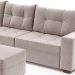 Sofá de Canto 7 Lugares Glória Suede Bege