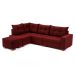 Sofá de Canto 7 Lugares Glória Suede Vermelho
