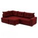 Sofá de Canto 7 Lugares Glória Suede Vermelho
