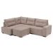 Sofá de Canto 8 Lugares Ipanema Suede Bege
