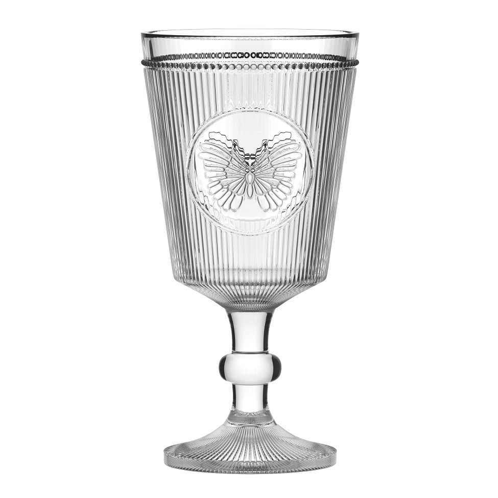 Taça para Água Pequenos Voadores Borboleta Transparente