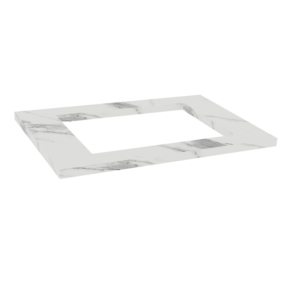 Tampo para Balcão Cooktop 4 Bocas Manhattan Calacatta 80 cm
