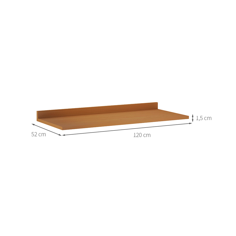 Tampo para Balcão Essência 100% MDF Freijó 120 cm