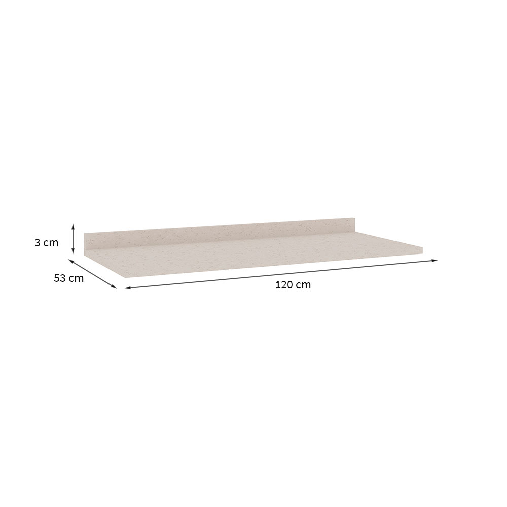 Tampo para Balcão Iluminata Branco 120 cm