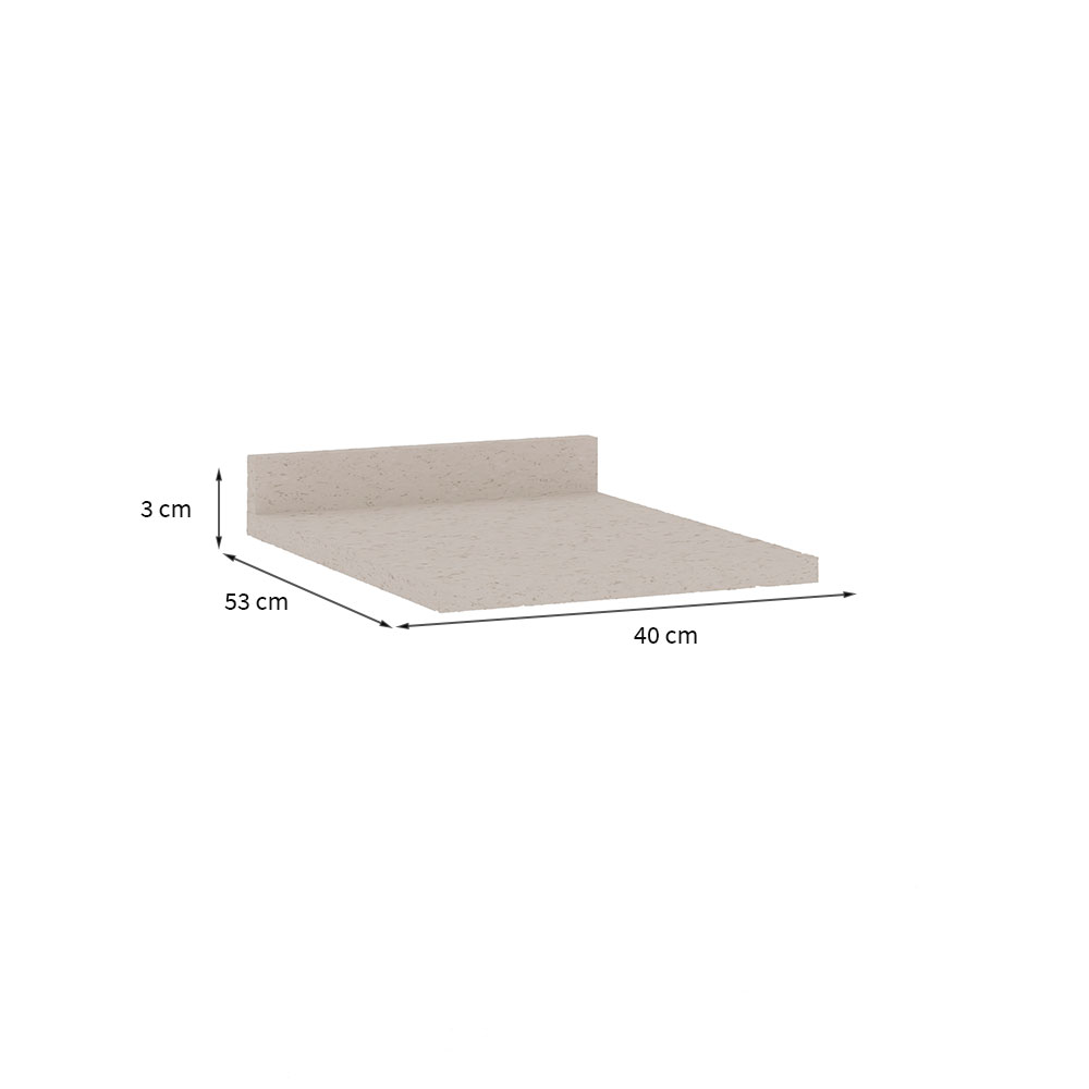 Tampo para Balcão Iluminata Branco 40 cm