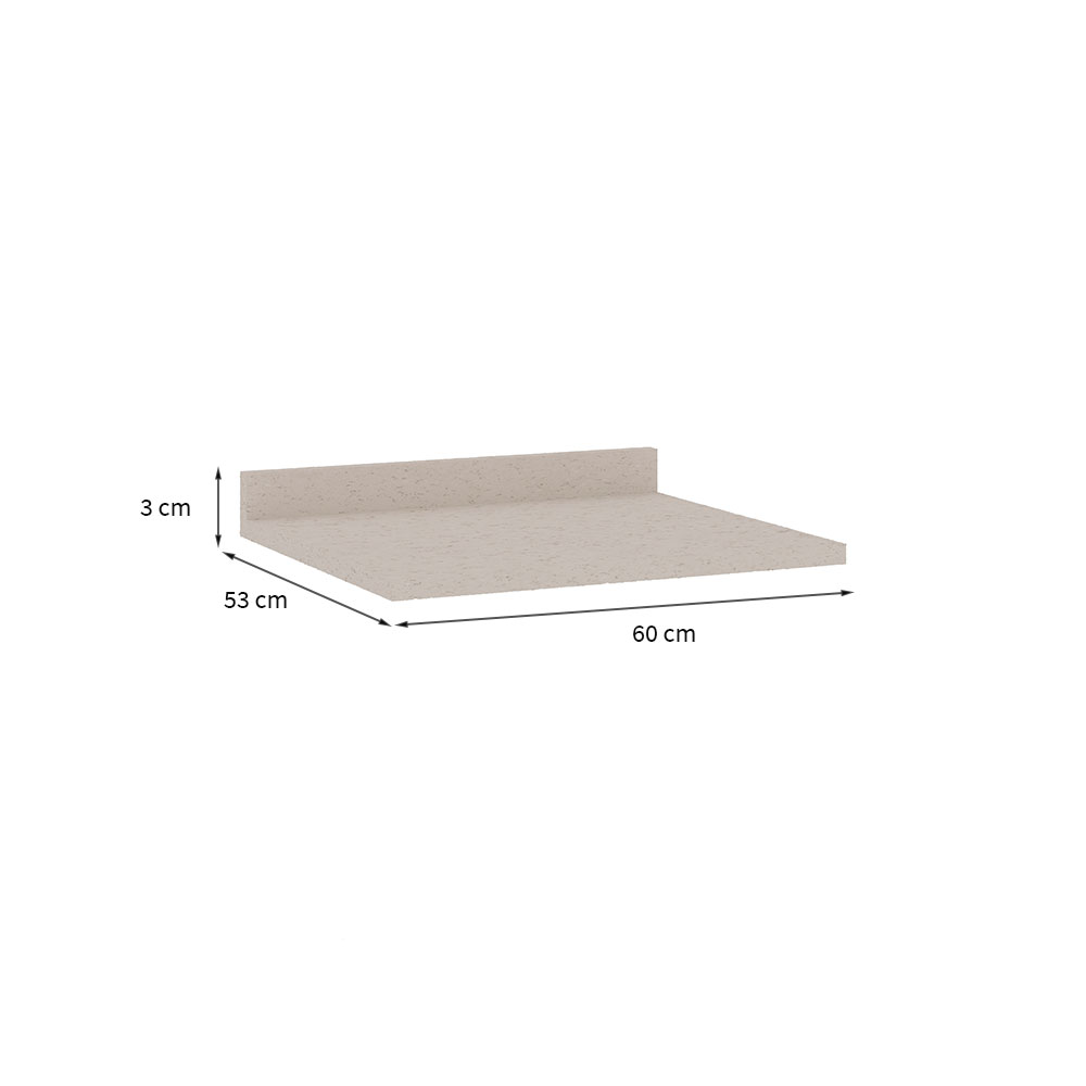 Tampo para Balcão Iluminata Branco 60 cm