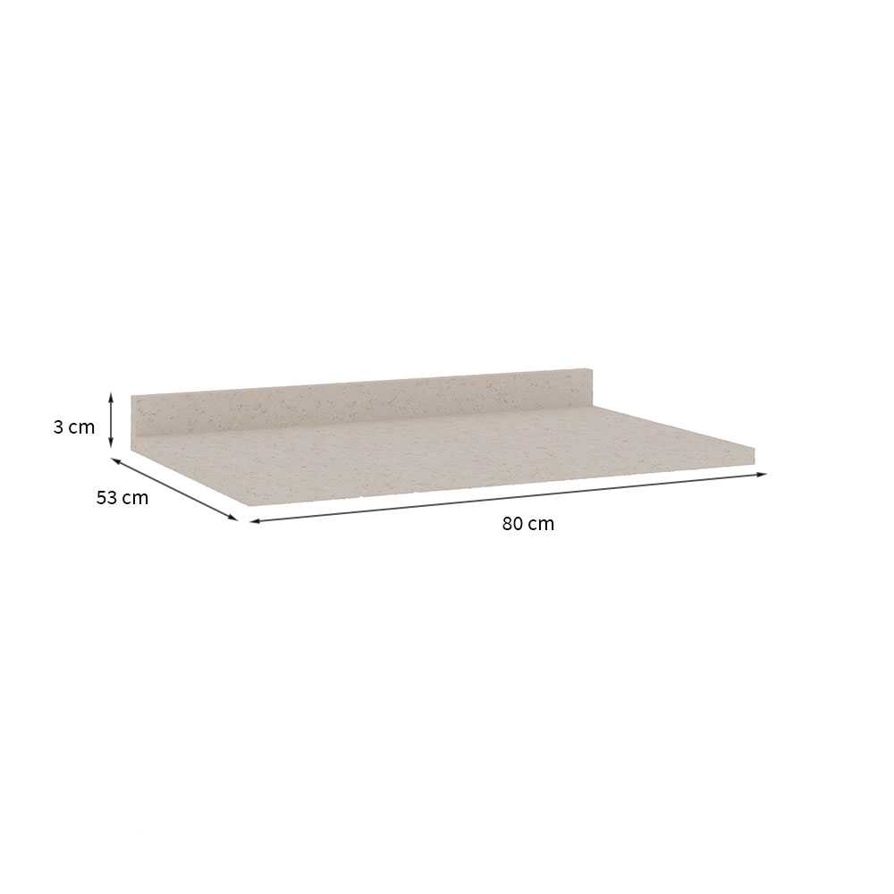 Tampo para Balcão Iluminata Branco 80 cm