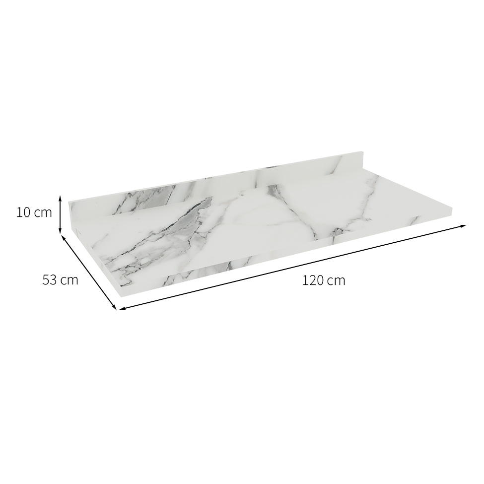 Tampo para Balcão Manhattan Calacatta 120 cm