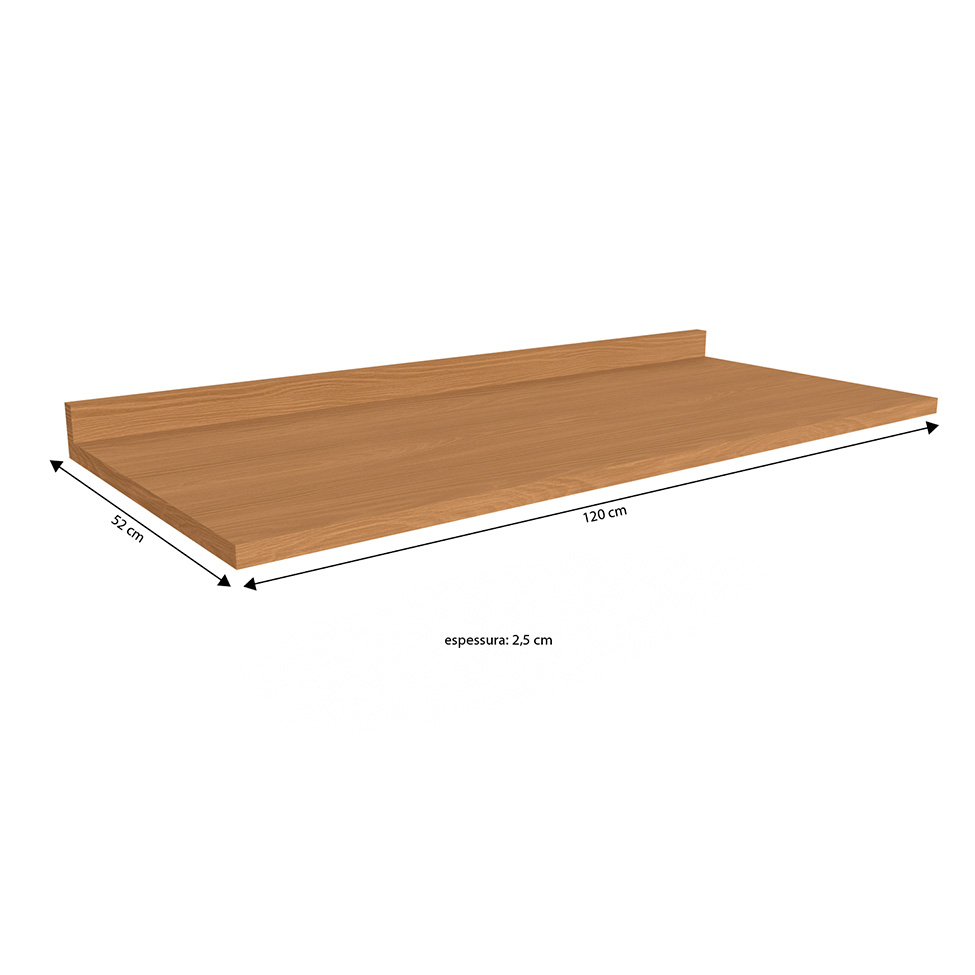 Tampo para Balcão Valence Canela 120 cm