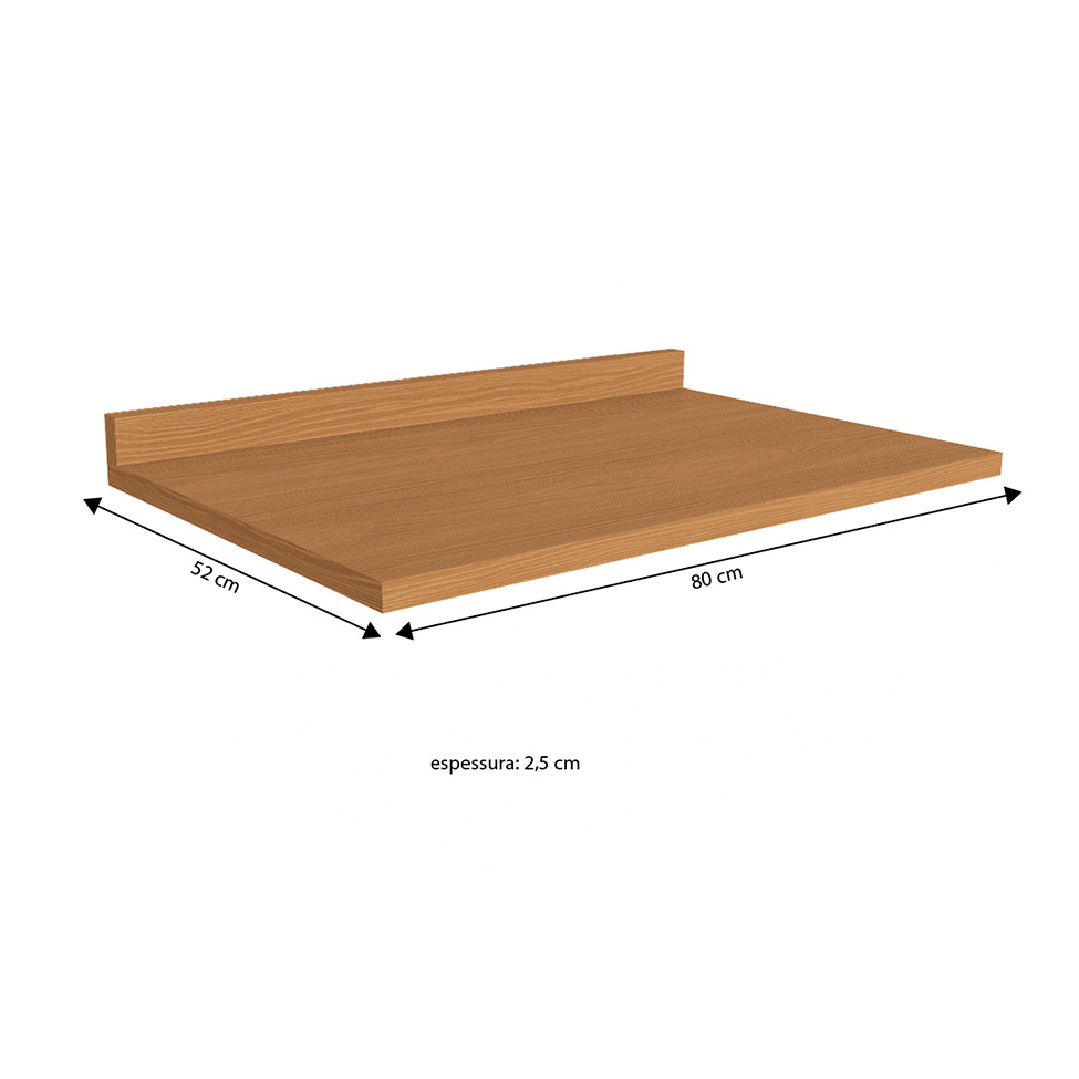 Tampo para Balcão Valence Canela 80 cm