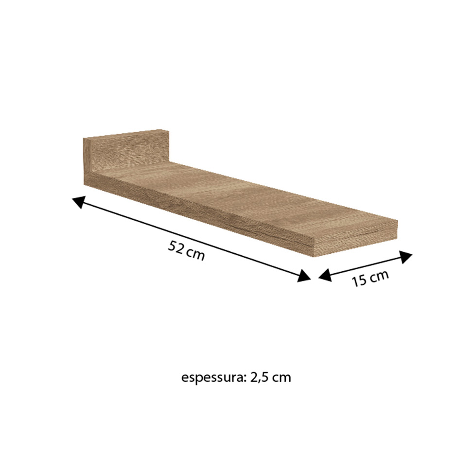 Tampo para Balcão Valence Nogal 15 cm